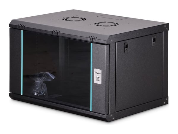 DIGITUS Dynamic-N series - Rack skåp - 600 x 450 mm (BxD), omonterad - väggmontering - svart, RAL 9005 - 7U - 19"