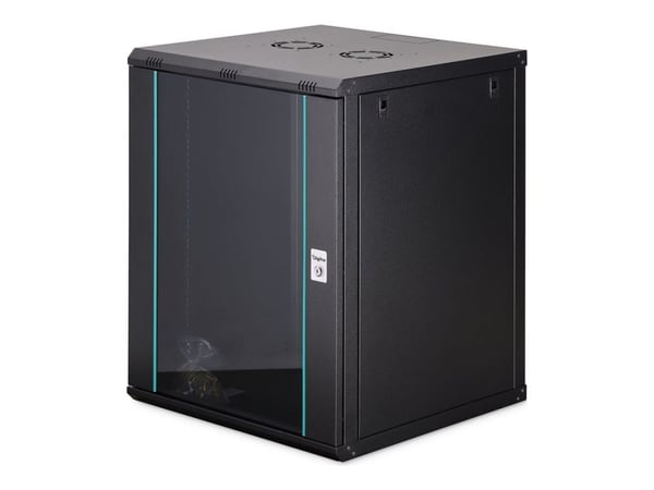 DIGITUS Dynamic-N series - Skåp - 600 x 600 mm (BxD), omonterad - väggmontering - svart, RAL 9005 - 16U - 19"