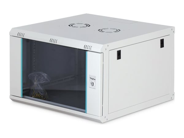 DIGITUS Dynamic-N series - Skåp - 600 x 600 mm (BxD), omonterad - väggmontering - RAL 7035, ljusgrå - 7U - 19"