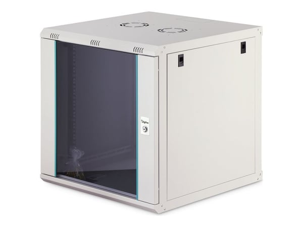 DIGITUS Dynamic-N series - Rack skåp - 600 x 600 mm (BxD), omonterad - väggmontering - RAL 7035, grå - 12U - 19"