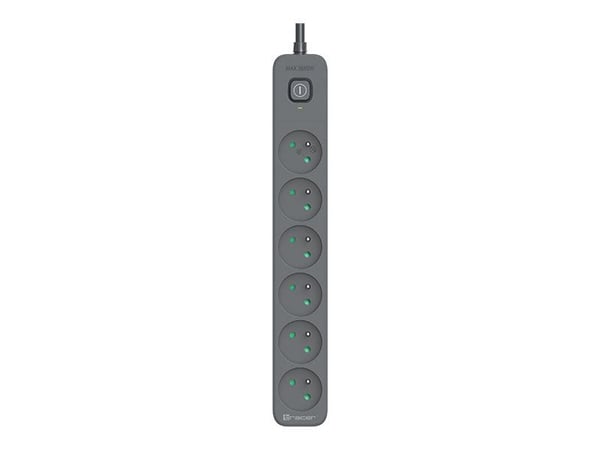 Tracer TRALIS47025, 1,8 m, Sisätila, Grafiitti, 6 AC-pistorasia(a), 3680 W, 16 A