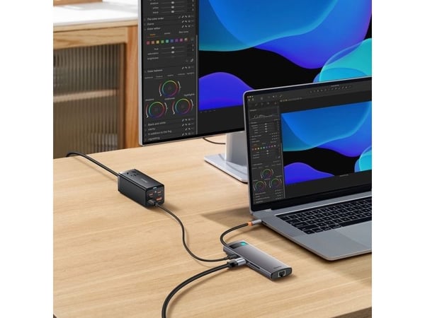 Hub 8w1 Baseus Metal Gleam Series, USB-C do HDMI + 3 x USB 3.1 + USB-C PD + RJ45 + microSD/SD