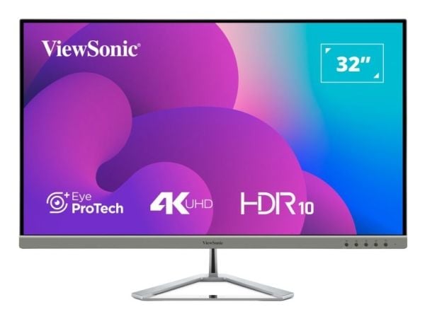 Viewsonic VX Series VX3276-4K-mhd - LED-skjerm - 32" (31,5" for visning) - 3840 x 2160 4K @ 60 Hz - SuperClear® VA - 300 cd/m² - HDR10 - 8 ms - 2 x...