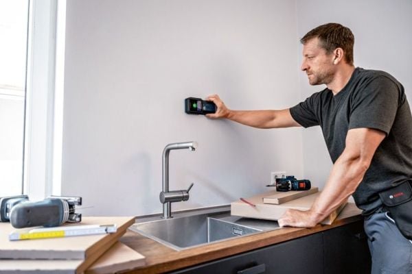 Bosch GMS 120-27 Professional, Strömförande kabel, Metall, Icke-järnmetaller, Trä, Svart, Blå, 10 cm, 12 cm, 3 cm, 5 cm