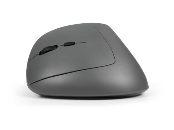 BakkerElkhuizen MidWay - Vertikal mus - ergonomisk - venstrehendt - optisk - 7 knapper - trådløs, kablet - 2.4 GHz, USB-C, Bluetooth 5.2 - mørk grå...