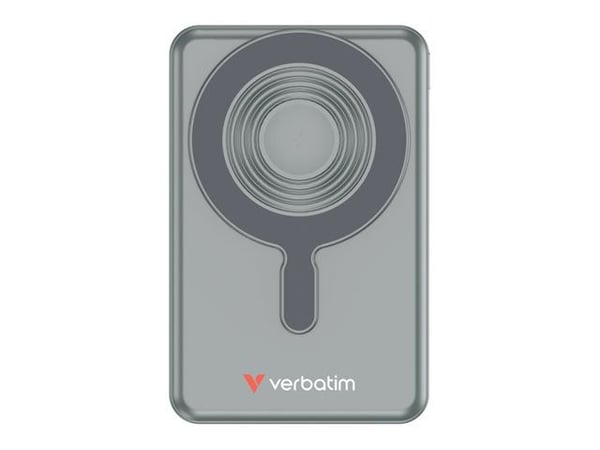 Verbatim Charge 'n' Go - Trådløs nødlader - magnetisk, to kabler, med skjerm - 10000 mAh - 38.5 Wh - 22.5 watt - 3 A - PD 3.0, Fast Charge, Apple 2...