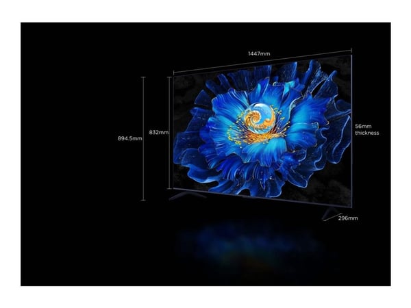 TCL C6KS 65C6KS, 165,1 cm (65"), 3840 x 2160 piksler, QD-Mini LED, Smart TV, Wi-Fi, Metallic