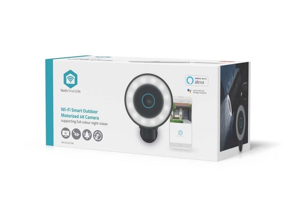 Nedis SmartLife - Nettverksovervåkingskamera - panne - kule - utendørs - vanntett - farge (Dag og natt) - 8 MP - 3840 x 2160 - 4K - lyd - trådløs -...
