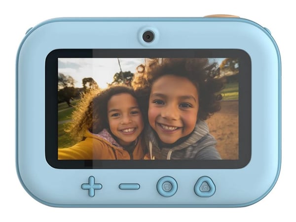 myFirst Camera Insta 20 - øyeblikkelig kamera for barn med skriver og etikettutskrift, 3" Full HD IPS-skjerm og 16 MP dobbelt objektiv (blå)