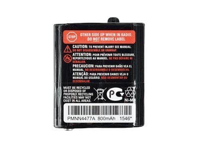 Motorola 59PMNN4477, batteri, Talkabout T62,T82, T82EX, T92 H2O, svart, nikkel-metallhydrid (NiMH), 800 mAh, 3,6 V
