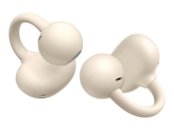 Huawei FreeBuds - True wireless-hodetelefoner med mikrofon - åpent øre - aktiv støydemping - beige