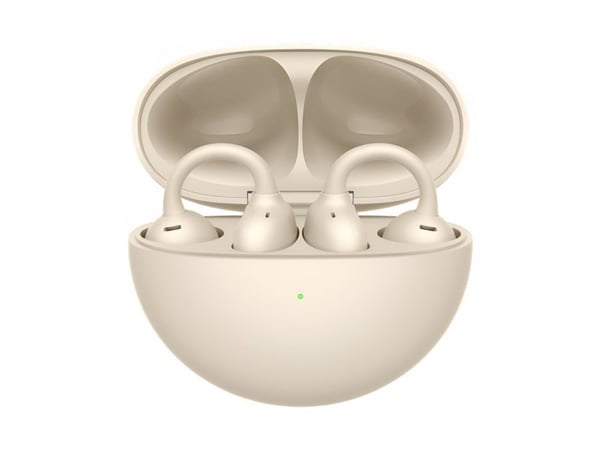 Huawei FreeBuds - True wireless-hodetelefoner med mikrofon - åpent øre - aktiv støydemping - beige