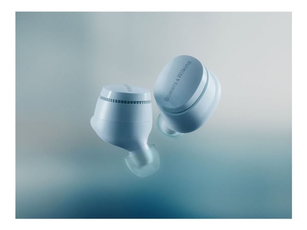 Bowers & Wilkins Pi6 - True wireless-hodetelefoner med mikrofon - i øret - Bluetooth - aktiv støydemping - isbreblå