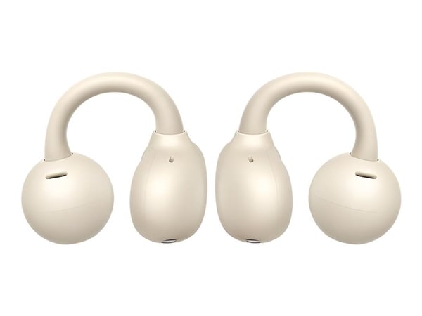 Huawei FreeBuds - True wireless-hodetelefoner med mikrofon - åpent øre - aktiv støydemping - beige