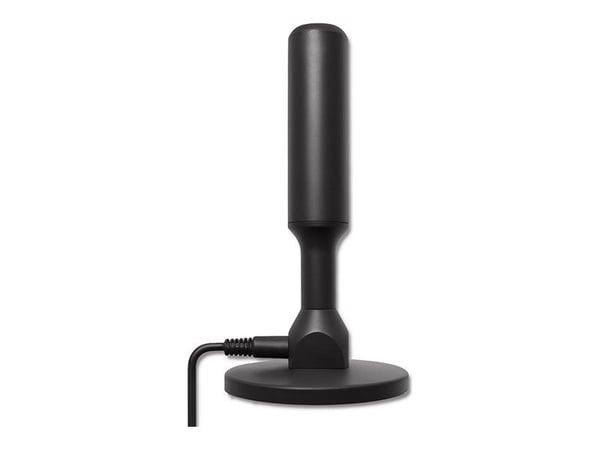 Qoltec DVB-T2 TV-antenni sisätiloihin signaalin vahvistimella ja magneettisella jalustalla | 4K | 28dBi | 5m
