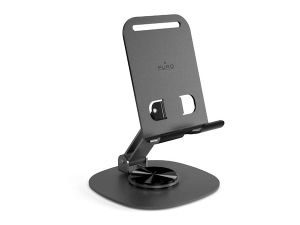 Puro Tilt Pro aluminiumsstativ for telefon/nettbrett - mørkegrå