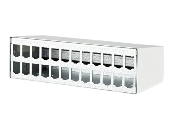 Metz Connect - Hus for patchpanel - overflatemonterbar - ren hvit, RAL 9010 - 24 porter