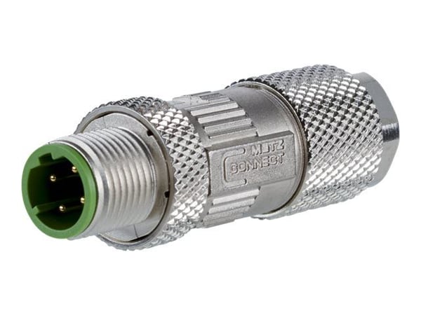 METZ CONNECT - Nettverkkontakt - M12 (P) skrubar - skjermet - CAT 5 - halogenfri, D-coded, IP67 (en pakke 10)