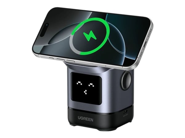 Ugreen Uno - Trådløst ladestativ - 15 watt (USB-C) - grå