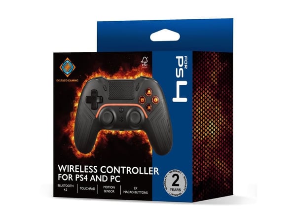 DELTACO GAMING Wireless PS4 & PC Controller Controller PlayStation 4, PC, Android, iOS Sort