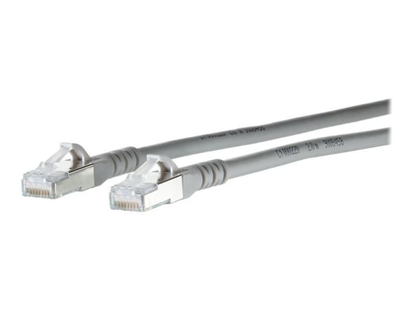 METZ CONNECT - Koblingskabel - RJ-45 (hann) til RJ-45 (hann) - 30 cm - 6.3 mm - S/FTP - CAT 6a - IEEE 802.3an - med støvel, halogenfri, uten hindri...