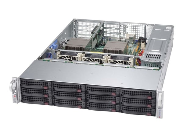 Supermicro SC826 BAC4-R1K23WB - Rackmonterbar 2U - forbedret og utvidet ATX - SATA/SAS - hot-swap 1200 watt - svart Supermicro SC826 BAC4-R1K23WB - Rackmonterbar 2U - forbedret og utvidet ATX - SATA/SAS - hot-swap 1200 watt - svart