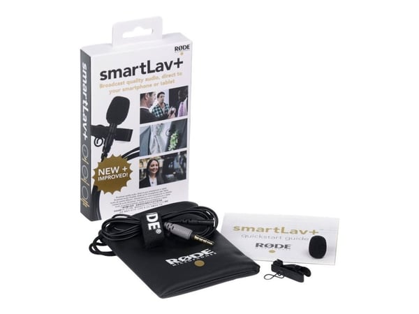 Rode smartLav+, mikrofon för mobiltelefon/smartphone, -35 dB, 60 - 18000 Hz, rundstrålande, kabel, 3,5 mm (1/8")