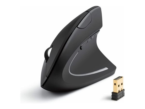 Anker A7852011, Oikeakätinen, Vaakasuuntainen muotoilu, Optinen, Langaton RF, 1600 DPI, Musta