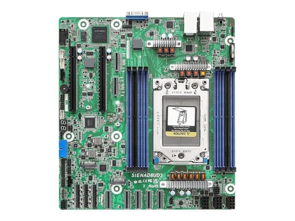ASRock Rack SIENAD8UD3 - Moderkort - djup micro ATX - Socket SP6 / LGA4844 Socket - USB 3.2 Gen 1 - 2 x Gigabit LAN - inbyggda grafiken