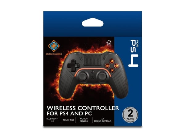 DELTACO GAMING Wireless PS4 & PC Controller Controller PlayStation 4, PC, Android, iOS Sort
