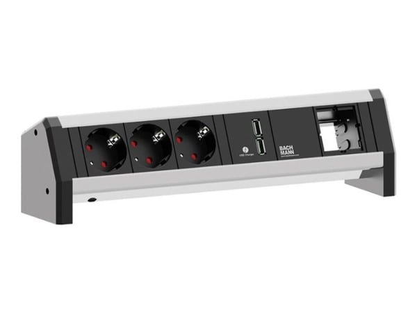 Bachmann DESK 3xsuojakosketin 1xUSB-laturi 1xABD ( 902.0253 )