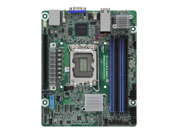 Asrock W680D4ID-2T/G5/X550, Intel, LGA 1700, Intel® Core™ i3, Intel® Core™ i5, Intel® Core™ i7, Intel® Core™ i9, LGA 1700, DDR5-SDRAM, 48 GB