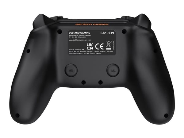 DELTACO GAMING Wireless PS4 & PC Controller Controller PlayStation 4, PC, Android, iOS Sort