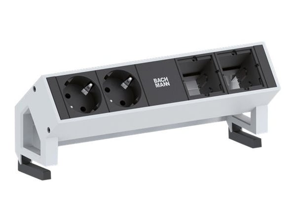 Bachmann DESK2, Sisätila, Ruostumaton teräs, Alumiini, 2 AC-pistorasia(a), 230 V, 6 A