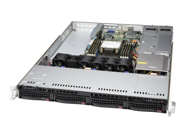 Supermicro CSE-815TQC4-R504WB3, Intel/AMD, Teline ( 1U ), Musta, Tuulettimen vika, HDD, LAN, Teho, Järjestelmä, 4 tuuletin(ta), 4 cm