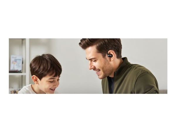 Soundcore AeroFit 2 AI Assistant - True wireless-hodetelefoner med mikrofon - åpent øre - over-øret-montering - Bluetooth - svart