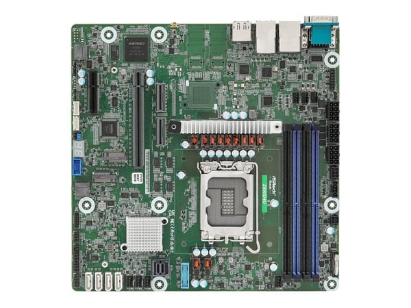 ASRock Rack Z890D4U - Hovedkort - micro ATX ingen CPU - LGA1851-sokkel - Z890 Chipset - USB 3.2 Gen 1 - 2 x Gigabit LAN - innbygd grafikk