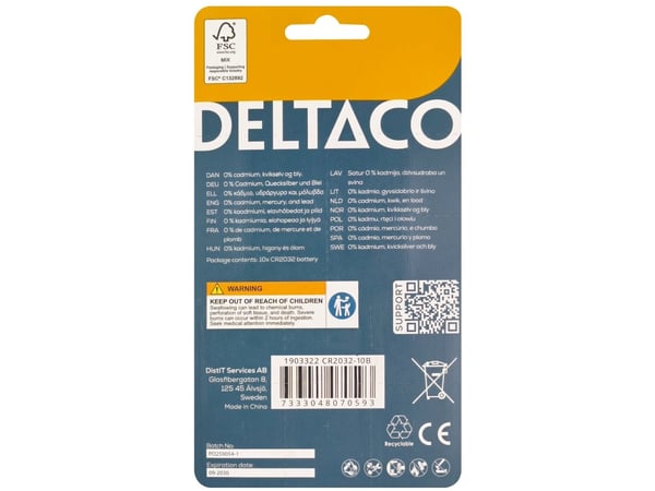 CR2032 litium 10-pack