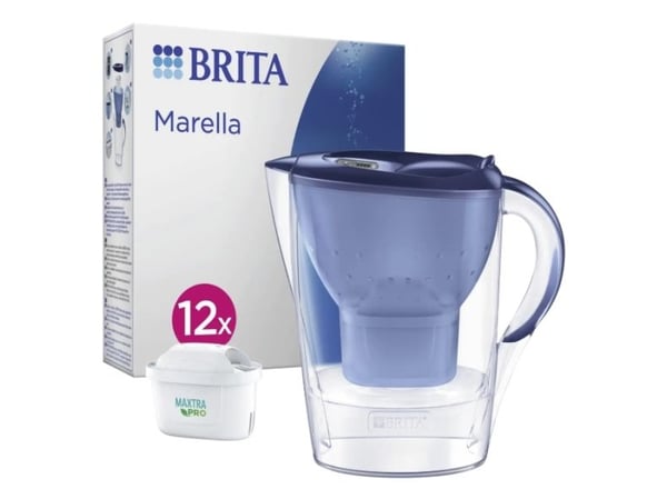 Brita Marella, Manuelt vannfilter, 2,4 l, Blå, Gjennomsiktig