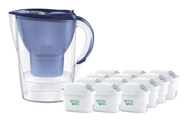 Brita Marella, Manuelt vannfilter, 2,4 l, Blå, Gjennomsiktig