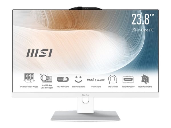 MSI Modern AM242P 1M 1873AT - Alt-i-ett Core 3 100U / inntil 4.7 GHz - RAM 16 GB - SSD 256 GB - NVMe - Intel Graphics - Gigabit Ethernet, IEEE 802....
