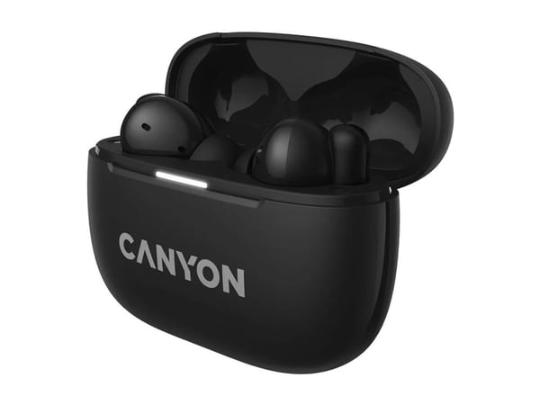 Canyon OnGo 10 TWS-10 - True wireless-hodetelefoner med mikrofon - i øret - Bluetooth - aktiv støydemping - svart