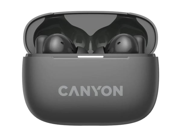 Canyon OnGo 10 TWS-10 - True wireless-hodetelefoner med mikrofon - i øret - Bluetooth - aktiv støydemping - mørk grå