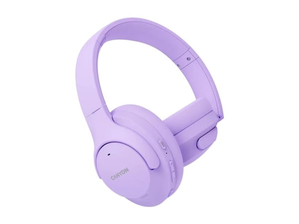 Canyon OnRiff 10 - Hodetelefoner med mikrofon - full størrelse - Bluetooth - kablet, trådløs - aktiv støydemping - 3,5 mm jakk - purpur