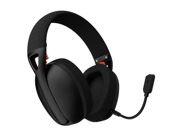 Canyon Ego GH-13 - Hörlurar med mikrofon - fullstorlek - Bluetooth/radiofrekvens 2,4 GHz - kabelansluten, trådlös - USB-C - svart