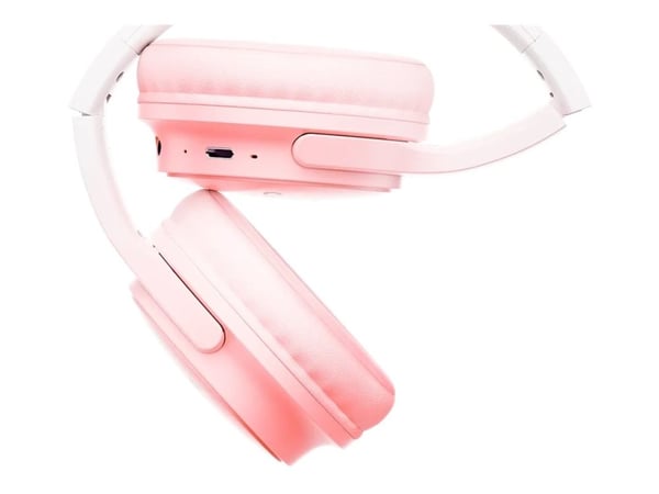 Canyon OnRiff 4 - Hodetelefoner med mikrofon - full størrelse - Bluetooth - kablet, trådløs - 3,5 mm jakk - rosa