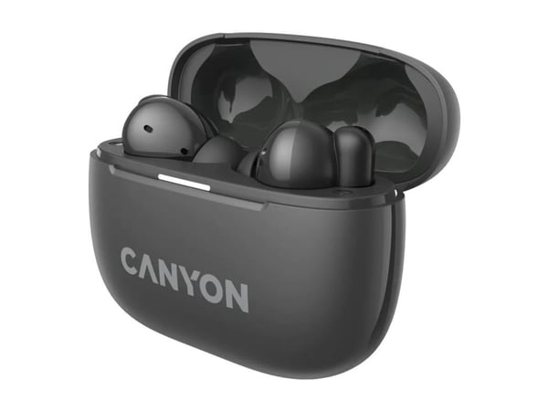 Canyon OnGo 10 TWS-10 - True wireless-hodetelefoner med mikrofon - i øret - Bluetooth - aktiv støydemping - mørk grå