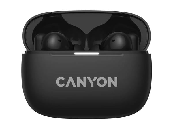 Canyon OnGo 10 TWS-10 - True wireless-hodetelefoner med mikrofon - i øret - Bluetooth - aktiv støydemping - svart