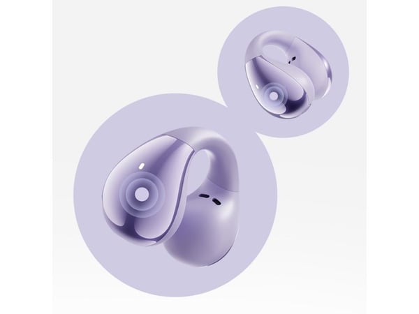 QCY Crossky C30 øretelefoner med klips IPX4 Bluetooth 5.4 - lilla