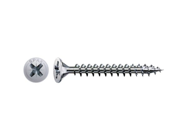 SPAX 4003530003929, Skru, Metall, Tre, Flat, Kromfarget, Delgjenge